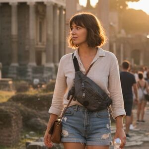 Kipling Fundy PM Waist Bag/Crossbody/Travel - Metallic Graphite Unisex